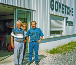 David & Sylvia Goyetche of Deux-Montagnes, QC with Georges Goyetche of Bayonne, France (1991)