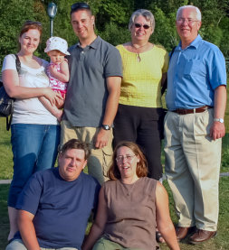 Susan, Emma, Chris, Suzanne & Darryl Goyetche of Cochrane, AB; Peter & Julie (Goyetche) Rosvall of Gaspereau, NS (2010)