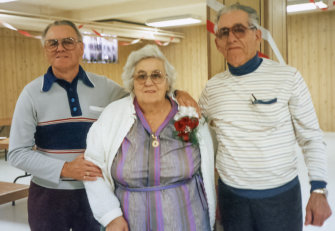 Clifford Goyetche, Hilda (Goyetche) James and Ray Goyetche of Chippawa, ON (1988)