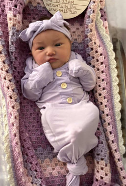 Grace Kay Fialli, daughter of Stephen & Krista Fialli and granddaughter of Mark & Pamela (Goyetche) Fialli of North Reading, MA (2025)