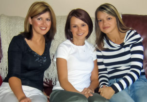 Alison (Goyetche) King of Halifax, NS, Jennifer (Goyetche) Schiller of Fort Mill, SC & Mary (Goyetche) Tzianas of Kitchener, ON, daughters of Gerald and Lynda Goyetche of Kitchener, ON (2006)