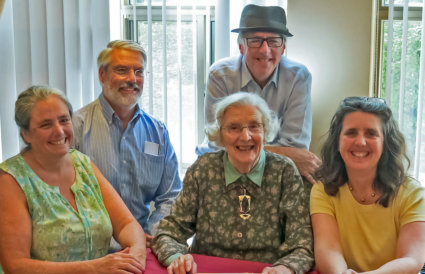 Julie Goyeche of Toronto, ON with sons Stephen & Robert of Toronto, ON and daughters Laurie of St. John's, NL & Patricia of Ottawa, ON (2016)