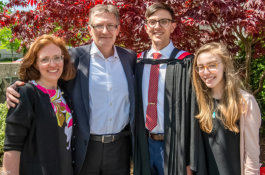 Elizabeth (great granddaughter of Eliza Goyetche Poirier) & Stewart Mahoney with son David & daughter Caroline (2018)