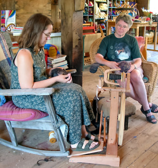 Suzanne Goyetche of Cochrane, AB and daughter Julie (Goyetche) Rosvall of Gaspereau, NS (2003)