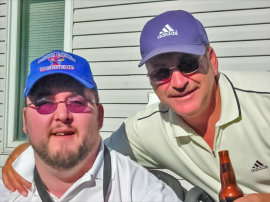 Bernie Goyetche of Deux Montagnes, QC with nephew David (2003)